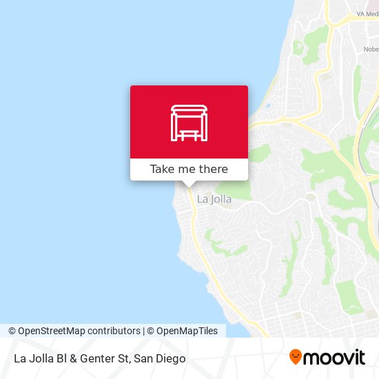 La Jolla Bl & Genter St map
