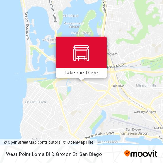 Mapa de West Point Loma Bl & Groton St