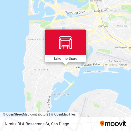Nimitz Bl & Rosecrans St map