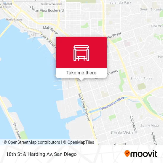 18th St & Harding Av map