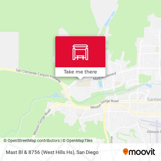 Mast Bl & 8756 (West Hills Hs) map