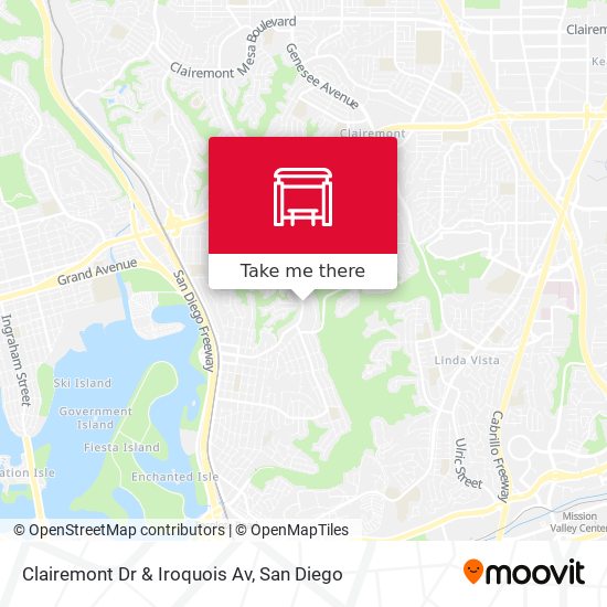 Mapa de Clairemont Dr & Iroquois Av
