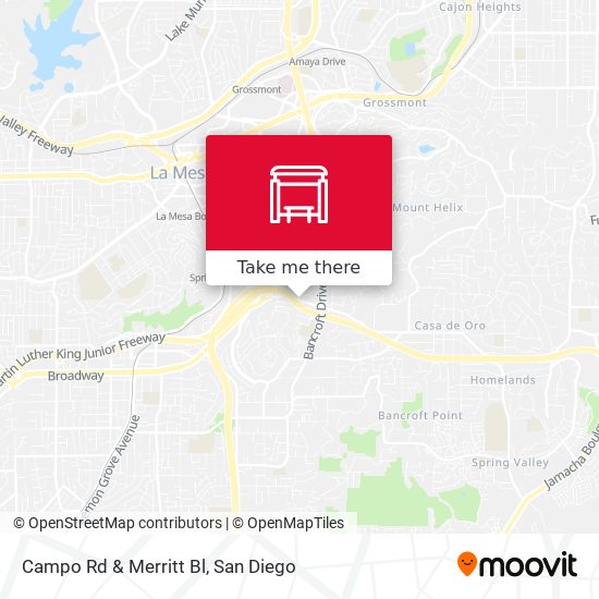 Campo Rd & Merritt Bl map