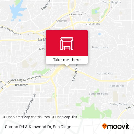 Campo Rd & Kenwood Dr map