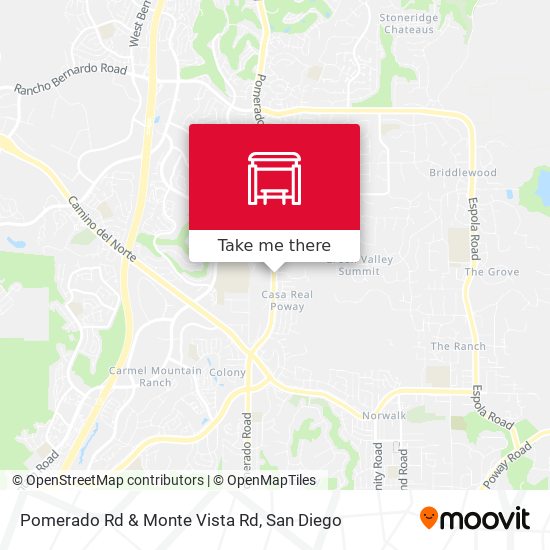 Pomerado Rd & Monte Vista Rd map