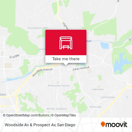 Woodside Av & Prospect Av map