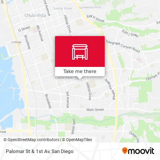 Mapa de Palomar St & 1st Av