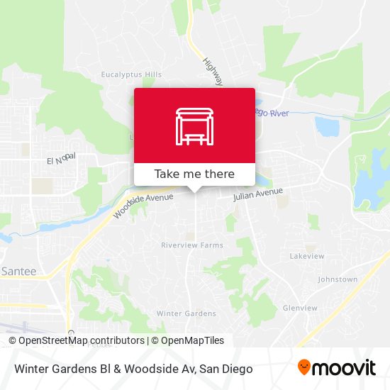 Winter Gardens Bl & Woodside Av map