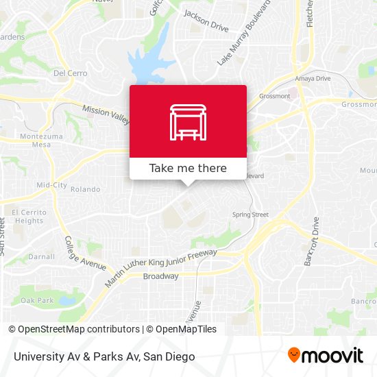 University Av & Parks Av map