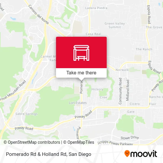 Pomerado Rd & Holland Rd map