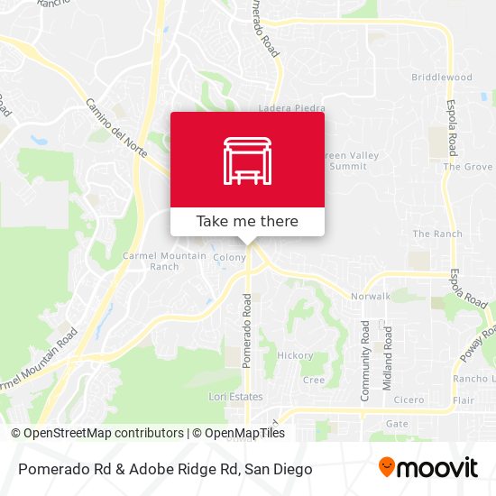 Pomerado Rd & Adobe Ridge Rd map