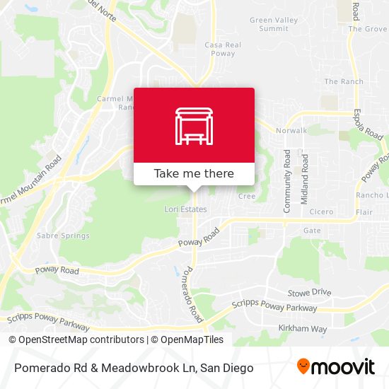 Pomerado Rd & Meadowbrook Ln map