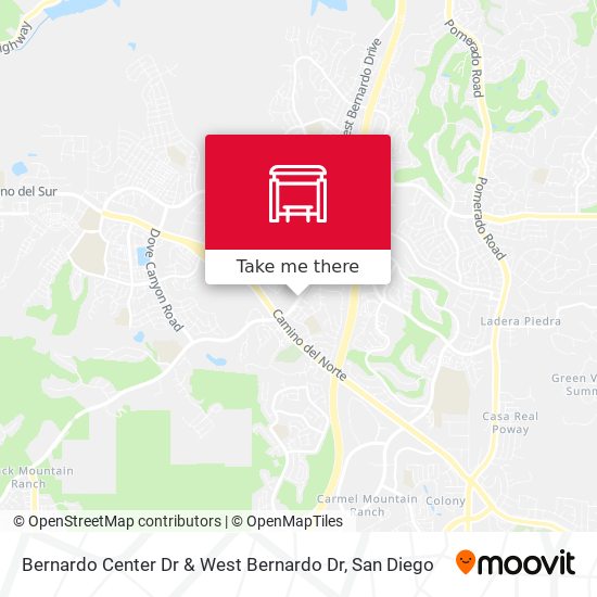 Bernardo Center Dr & West Bernardo Dr map