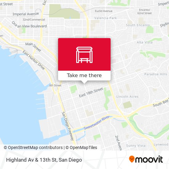 Mapa de Highland Av & 13th St