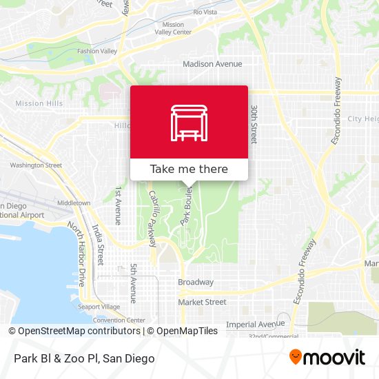 Mapa de Park Bl & Zoo Pl