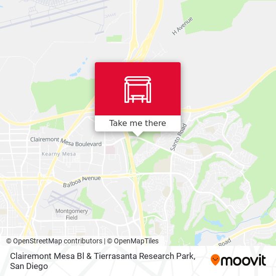 Clairemont Mesa Bl & Tierrasanta Research Park map