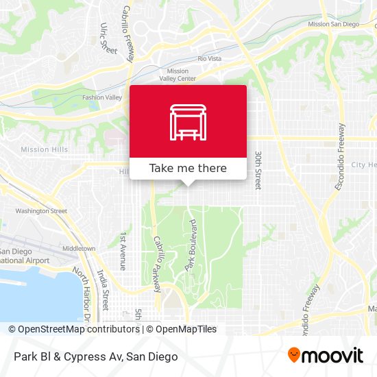 Park Bl & Cypress Av map