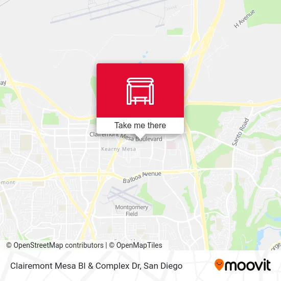 Clairemont Mesa Bl & Complex Dr map