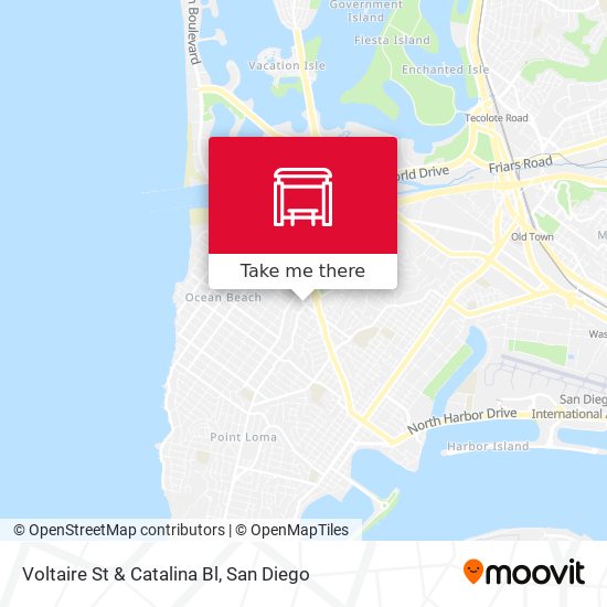 Voltaire St & Catalina Bl map
