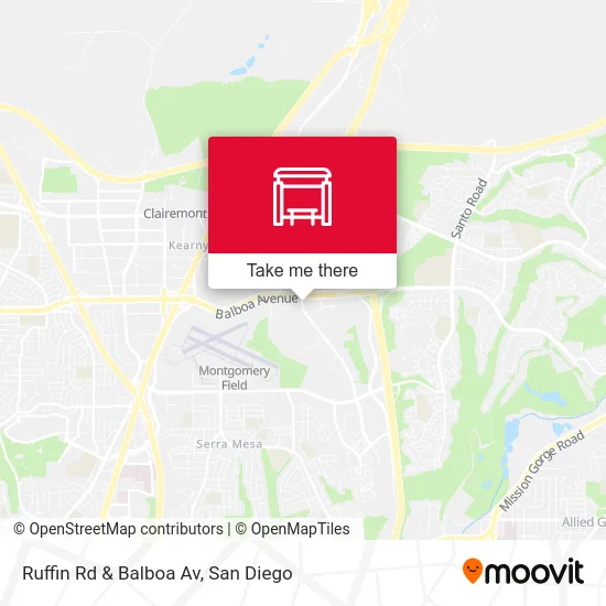 Ruffin Rd & Balboa Av map