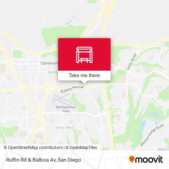 Ruffin Rd & Balboa Av map