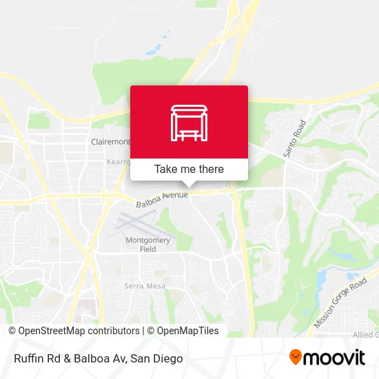 Ruffin Rd & Balboa Av map