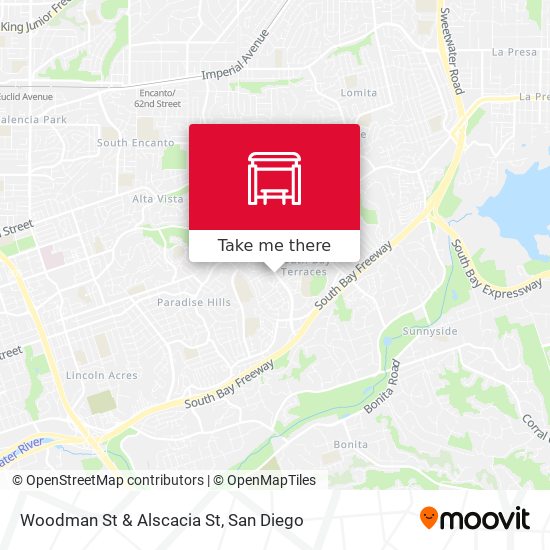 Woodman St & Alscacia St map