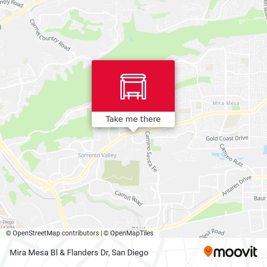 Mira Mesa Bl & Flanders Dr map