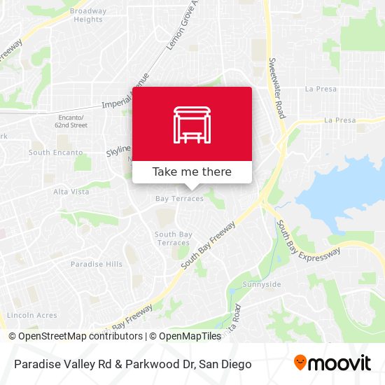 Paradise Valley Rd & Parkwood Dr map