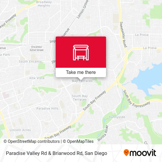 Paradise Valley Rd & Briarwood Rd map