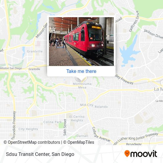 Mapa de Sdsu Transit Center