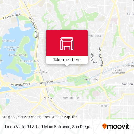 Mapa de Linda Vista Rd & Usd Main Entrance
