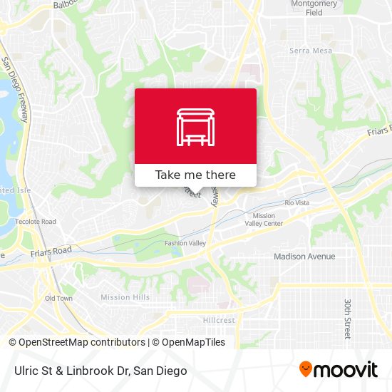 Ulric St & Linbrook Dr map