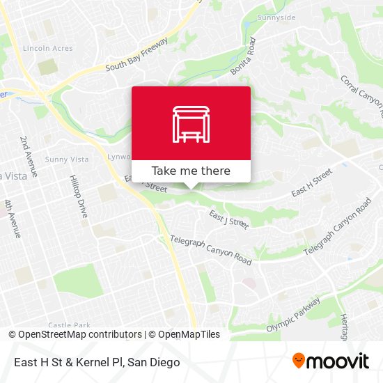 East H St & Kernel Pl map