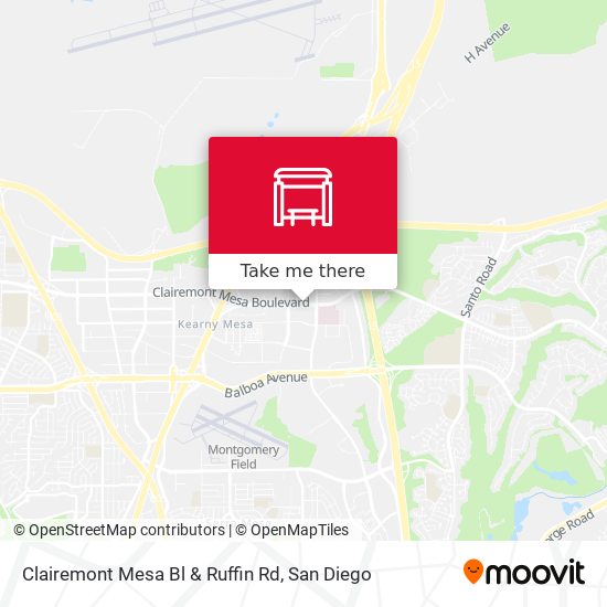 Clairemont Mesa Bl & Ruffin Rd map