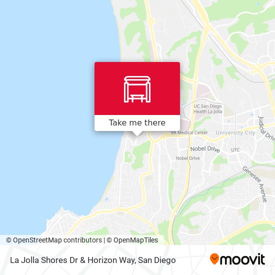 La Jolla Shores Dr & Horizon Way map