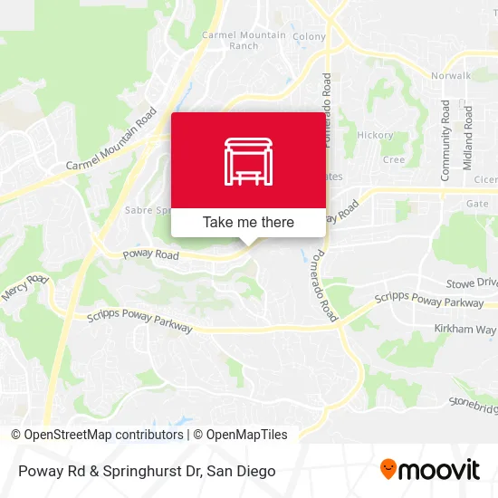 Poway Rd & Springhurst Dr map