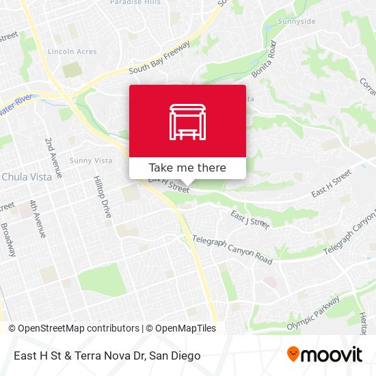 East H St & Terra Nova Dr map
