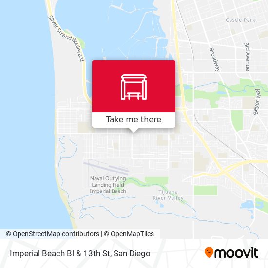Imperial Beach Bl & 13th St map