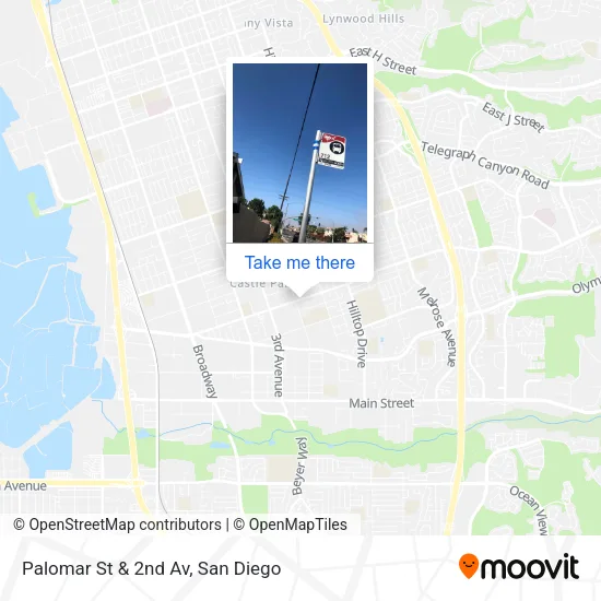 Mapa de Palomar St & 2nd Av
