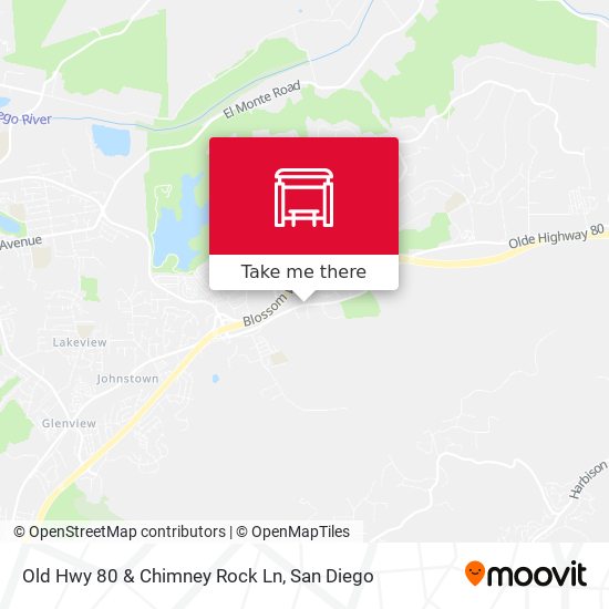 Old Hwy 80 & Chimney Rock Ln map