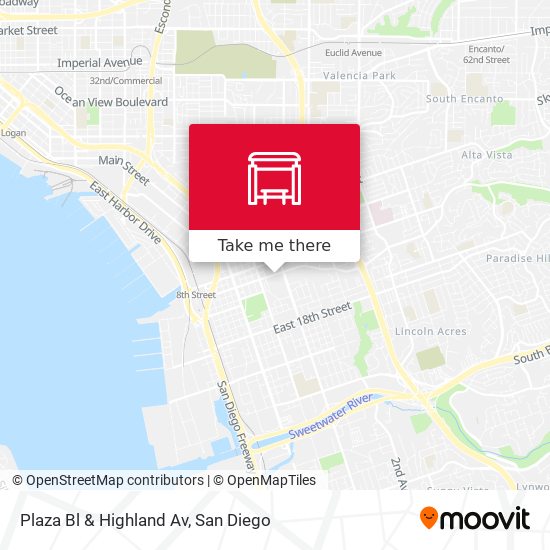 Plaza Bl & Highland Av map