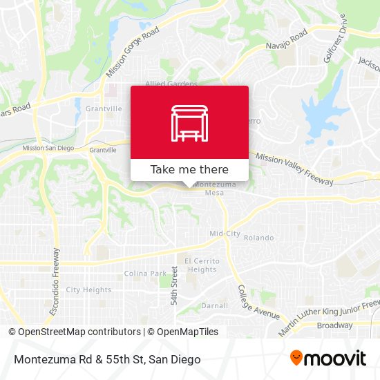 Montezuma Rd & 55th St map