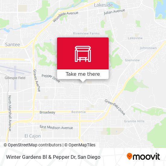 Winter Gardens Bl & Pepper Dr map