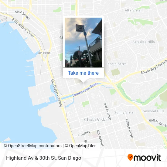 Highland Av & 30th St map
