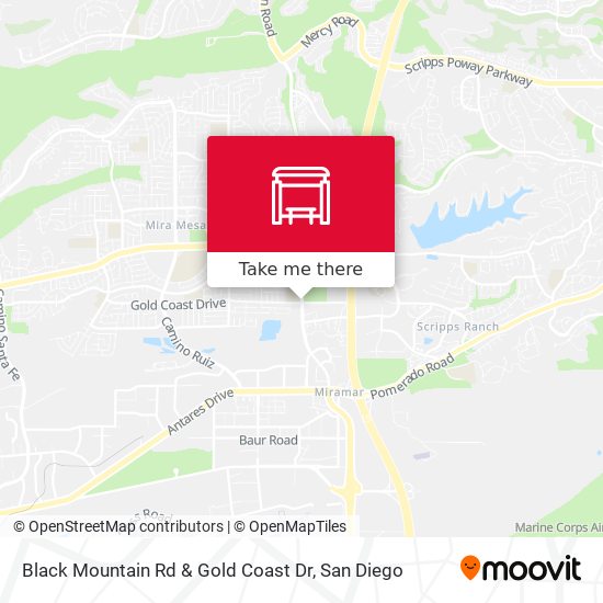 Mapa de Black Mountain Rd & Gold Coast Dr