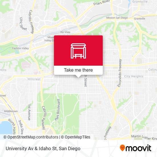 University Av & Idaho St map