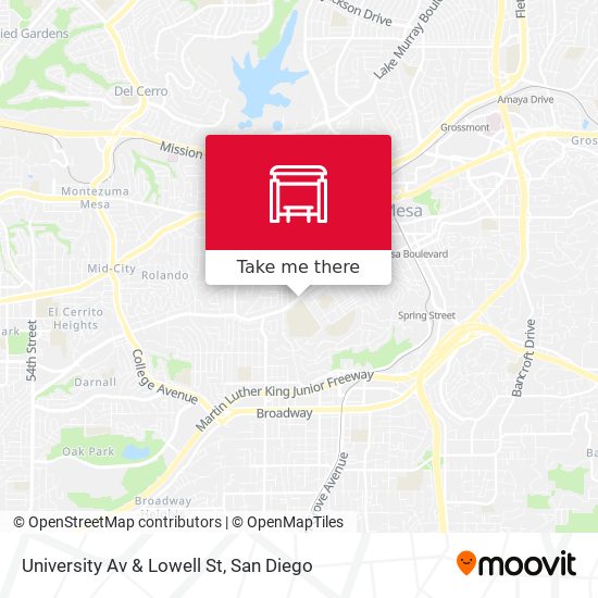 University Av & Lowell St map