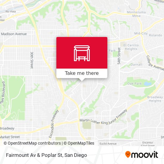 Mapa de Fairmount Av & Poplar St