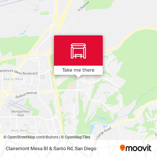 Mapa de Clairemont Mesa Bl & Santo Rd
